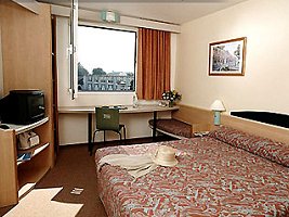 A typical room in an Ibis hotel